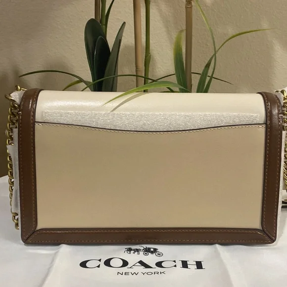 Coach Hutton Colorblock Leather Shoulder Bag - Picture 10 of 13